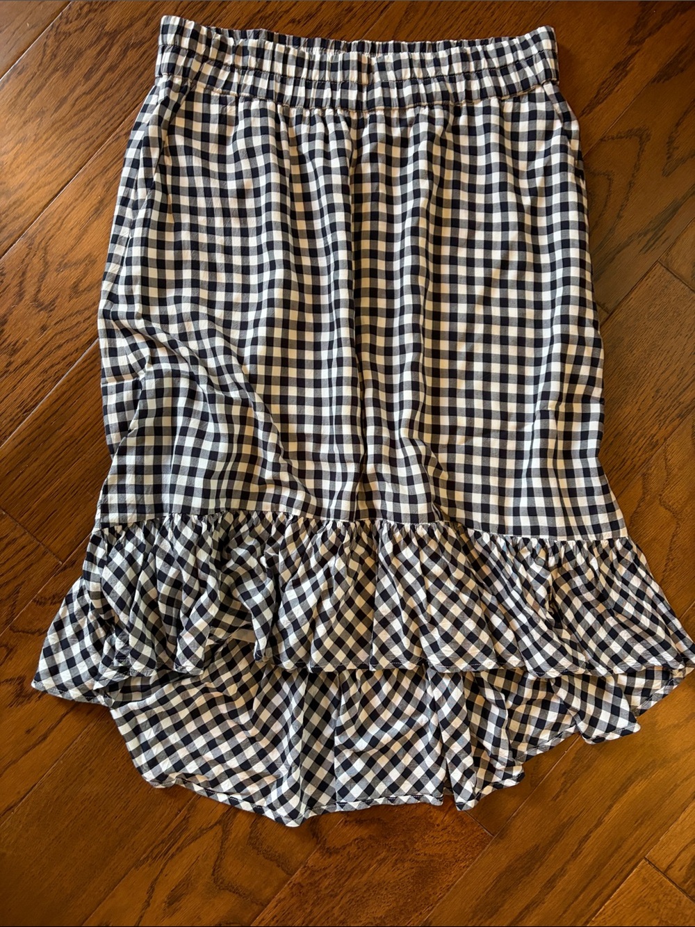 J Crew gingham hi low skirt